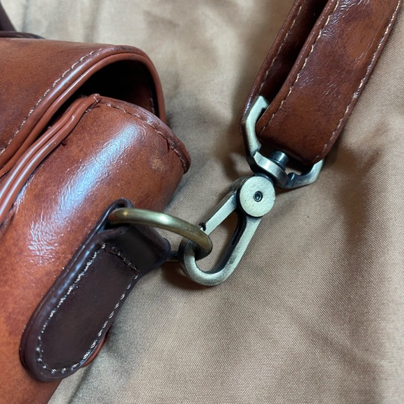 ECOSUSI Vegan Leather Rustic Briefcase/Handbag/Messenger/Crossbody Bag Medium Sz - Picture 8 of 12